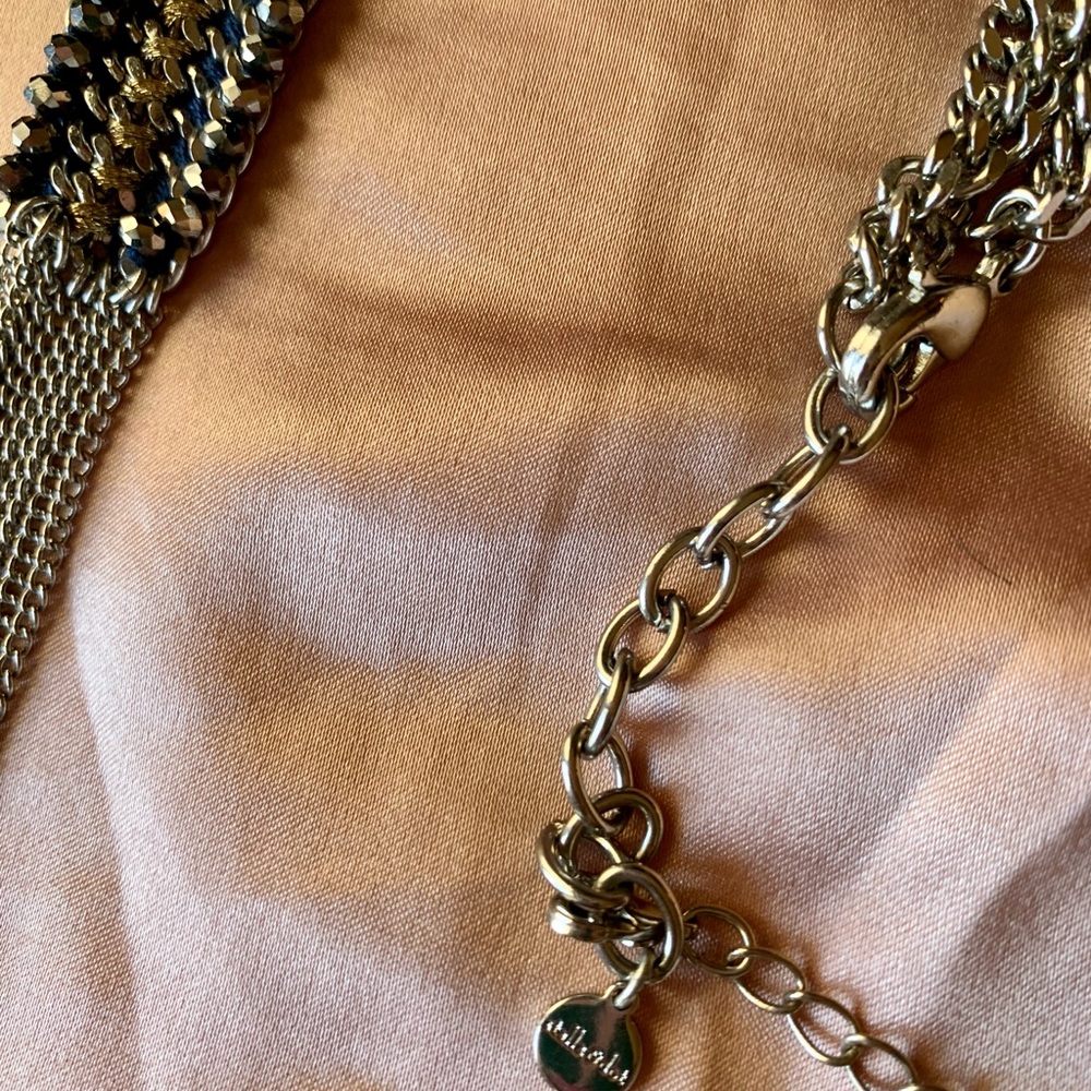 Stella and Dot mixed metal blue stone necklace. - Picture 6 of 6